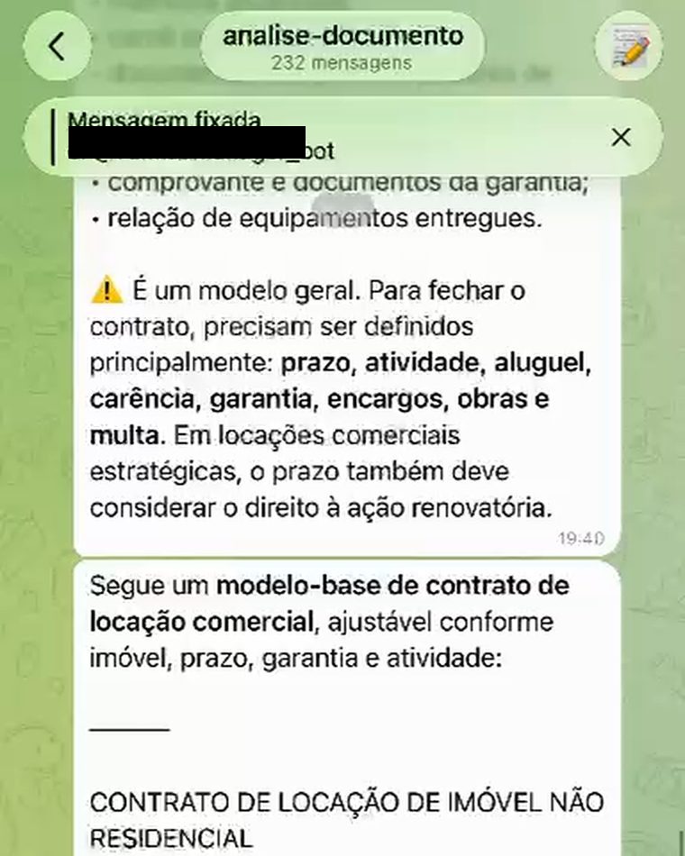 Contrato de locação não residencial redigido pelo agente de documentos
